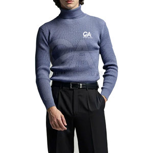 Venta caliente Jersey de cuello de los hombres Mejor Jersey de cuello de los hombres de moda Manga larga Ropa de invierno Jersey de cuello de los hombres - Product Image 1