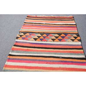 Classique Ethnique 2,9X11 ft Beige Laine Tapis À La Main Turc Buffet Tapis avec Support En Latex Patchwork Motif Rectangle Style - Product Image 3