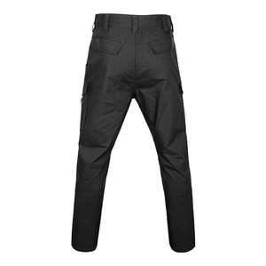 Pantalon cargo tactique en velours côtelé robuste pour l'extérieur, léger, mi-imperméable, droit, noir, multi-poches - Product Image 5