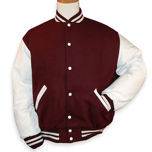 Logo personnalisé coupe-vent nouveau design avec manches en cuir vêtements de plein air veste universitaire pour hommes veste pour hommes respirant taille normale - Product Image 1