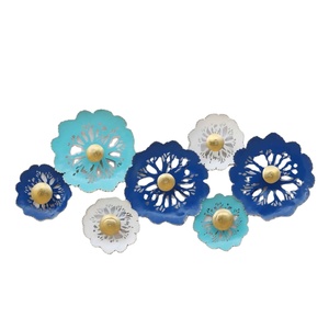 Décoration murale Présentoir de fleurs en métal de luxe Art mural Lobby Cadre en fer forgé Art floral suspendu Décoration murale - Product Image 1