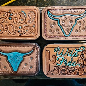 Sang Trọng Phương Tây Hộp Da Tóc Trên Ẩn Đồ Trang Sức Đầu Bò Công Cụ Mỹ Phẩm Túi Dễ Dàng Lưu Trữ Tổ chức Cowgirl Thời Trang Trường Hợp - Product Image 1