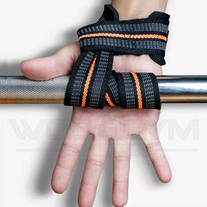OEM et ODM Personnalisé Heavy Duty Fitness Rembourré Coton Néoprène Haltérophilie Poids Gym Pull Deadlift Levage Sangles de Poignet - Product Image 6