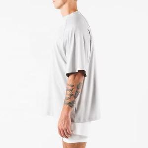 Camiseta de lavado ácido para hombre, camiseta de lavado mineral de gran tamaño, camiseta Vintage relajada pesada para hombre - Product Image 2