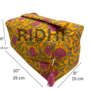 Bolsa de Aseo de Viaje Acolchada Reutilizable en Color Ámbar, Ecológica, Lavable, Grande, Estilo Vintage, para Compras Diarias, Cosméticos - Product Image 2