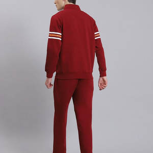 Survêtement de tous les jours pour hommes avec coupe confortable Ensemble de survêtement actif pour hommes avec veste et pantalon à fermeture éclair intégrale - Product Image 3