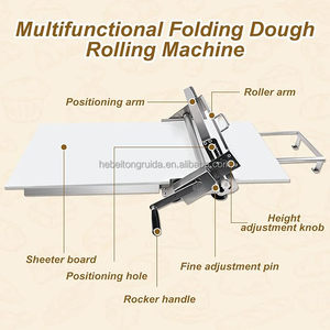 Machine à étaler la pâte manuelle en acier inoxydable pour comptoir, pliable, pour croissants, pizza, pâtes, pâtisseries, fondant, pâte <span class=keywords><strong>feuilletée</strong></span> - Product Image 6