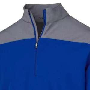 Sweat-shirt à capuche colorblock pour homme, bleu marine et blanc, zippé, doublé, élégant, décontracté, en polaire douce et chaude, à manches longues, avec cordon de serrage - Product Image 2