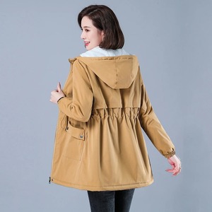 Chaqueta Bomber de invierno para mujer, Abrigo acolchado, Parka cálida de algodón estampada transpirable informal con forro de felpa con capucha - Product Image 6