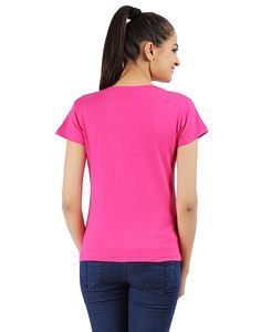 เสื้อยืดสีชมพูเข้มผ้าฝ้าย 100% เสื้อยืดสีสันสดใสโลโก้ที่กําหนดเองสําหรับผู้ชายผู้หญิงเสื้อยืด unisex - Product Image 5