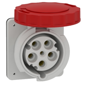 Per SCHNEIDER ELECTRIC 81683 Mureva PK Presa Diritta 63A 3P+N+E 400V IP67 per Montaggio a Pannello Altri Connettori - Product Image 1