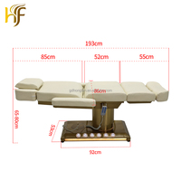 Table de Beauté Électrique - Design Ergonomique Moderne avec Réglage de la Hauteur, du Dossier et des Pieds pour Usage Commercial en Salon