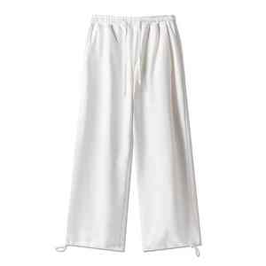 Pantalon léger décontracté surdimensionné à taille élastique avec cordon de serrage pour hommes en tricot de coton pur personnalisé avec sangle de vente en ligne - Product Image 3