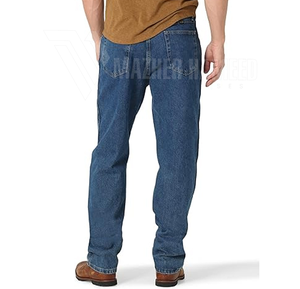 Vente en gros de jeans pour hommes élégants pantalons en denim classiques ajustés et ajustés commande en gros avec logo personnalisé fournisseur d'usine OEM - Product Image 2
