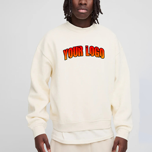 OEM 100% algodón Sudaderas de gran tamaño para hombre Algodón pesado Fleece Cuello redondo Jersey Trajes de moda Sudadera para hombre - Product Image 1