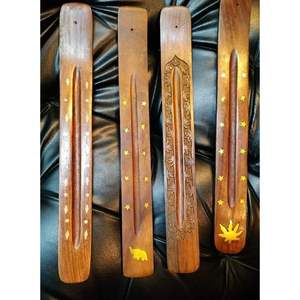 Soporte de palo de incienso de madera natural, respetuoso con el medio ambiente, hecho a mano, tallado elegante para meditación de aromaterapia religiosa - Product Image 3