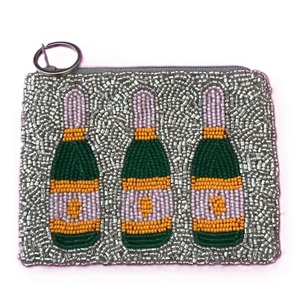 Multicolor Seed Beads Embroidered <b>Small</b> Coin <b>Wallet</b> Handcrafted Wholesale beaded coin purses with intricate handmade patterns - Product Image 2