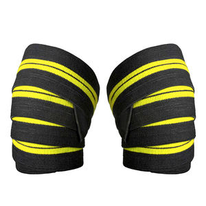 Rodilleras de alta calidad para levantamiento de pesas, rodilleras profesionales de alta resistencia para levantamiento de pesas de cintura elástica alta para gimnasio - Product Image 1