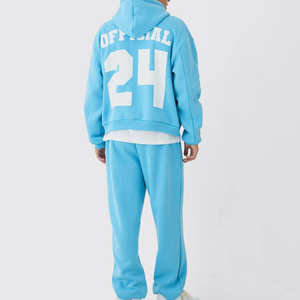 100% coton personnalisé imprimé survêtements survêtement à capuche hommes survêtements poids lourd haute qualité fermeture éclair survêtement OEM Service - Product Image 2