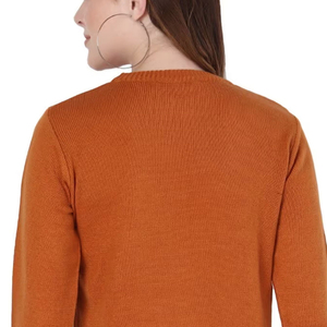 Pull décontracté pour femmes Look quotidien Pull pour femmes avec col rond Texture tricotée Pull élégant à col roulé - Product Image 4