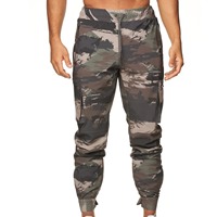 Pantalon cargo décontracté droit de style streetwear, respirant, logo personnalisé, coton, poches zippées, cordon de serrage, coupe régulière pour homme
