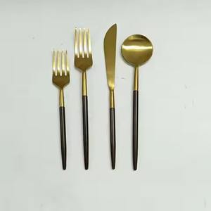 Couverts en acier miroir les plus vendus avec poignée en résine élégante, parfaits pour le service de table de mariage à l'hôtel - Product Image 3