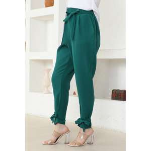 กางเกงลำลองผู้หญิงเอวสูงทรงขากว้างผ้าทอระบายอากาศดี แต่งลายทาง เหมาะสำหรับใส่ทำงานในฤดูใบไม้ร่วง - Product Image 4