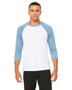 เสื้อยืดเบสบอลใส่ได้ทั้งชายและหญิงระบายอากาศได้ดีเสื้อยืดผ้าแคนวาส3200เบลล่าแขน3/4เสื้อกีฬาเบสบอลลำลองเสื้อยืดเสื้อยืดออกกำลังกาย - Product Image 5