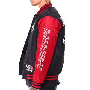 Veste universitaire en satin tendance pour homme 2026, finition brillante de luxe, veste bomber, broderie personnalisée, streetwear, veste pour homme, veste tendance - Product Image 3