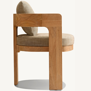 Chaise individuelle en teck de haute qualité, style moderne, idéale pour l'extérieur et résistante aux intempéries, en promotion. - Product Image 4