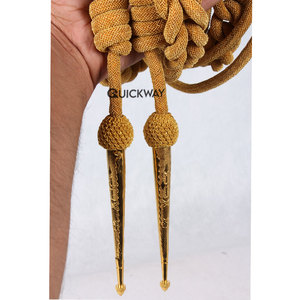 Nuevo estilo Aiguillette Uniforme Accoutrements Custom White And Metal Silver Tip Aiguillettes - Product Image 3