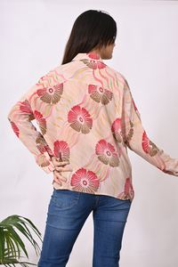 Chemise à manches longues de haute qualité été automne Designer imprimé à manches longues chemisier en soie célèbre Satin femmes Vintage chemisier en soie - Product Image 5