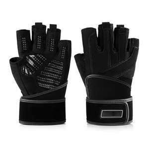 Impression de logo personnalisé demi-doigts Gym Fitness Wear Meilleur design Gants de gymnastique pour hommes Gants d'haltérophilie - Product Image 6