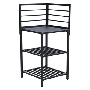 Amicasa Anthracite KONNECT Mobile KIT GL8454 Base d'angle de cuisine extérieure avec étagères (60cm) - Product Image 1