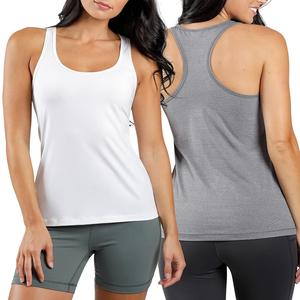 Camiseta Deportiva de Yoga para Mujer OEM, 100% Algodón, Transpirable, Antibolitas, Ecológica, de Secado Rápido, Corta, con Tirantes y Cuello, Sostenible - Product Image 1