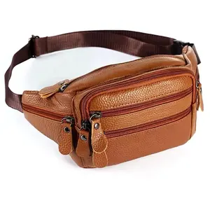 Customize Designer Crossbody Waist Belt Pouch Bag Bum Pu Leather Bumbag Fanny Pack for Men