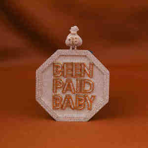 Pendentif vintage en moissanite et diamant, design croix, argent sterling 925, haute qualité, personnalisé, serti de pierres - Product Image 2