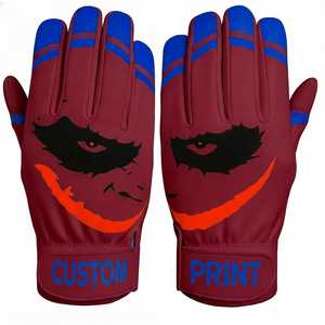 Gants de baseball robustes au design personnalisé, prix de gros, paume en cuir de chèvre souple, zone extensible quadruple, meilleure qualité, gants de frappe pour le softball - Product Image 4