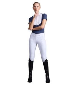 Pantalones de equitación al por mayor, pantalones de equitación ecuestres de cintura alta, personalizados, con silicona en toda la asiento, pantalones de montar a caballo - Product Image 1