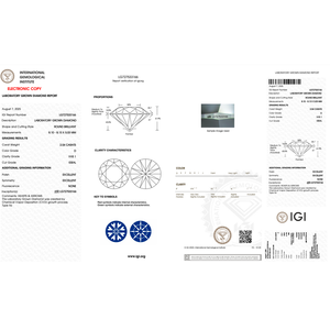 Diamante Cultivado en Laboratorio de 2.04 Quilates, Color D, Corte Redondo, Claridad VVS1, Certificado IGI, Corte Excelente, Pulido para Anillos de Diamantes - Product Image 1