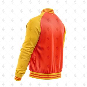 Chaqueta Varsity para Hombre, Ropa de Invierno Informal, Tela de Forro Polar de Primera Calidad, Cuello Alto, Cierre de Cremallera, Fabricante Mayorista - Product Image 5