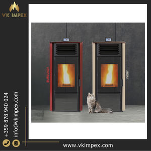 Diseño moderno 0,8/1,96 Kg/h Consumo de combustible Estufa de pellets portátil Excelente calidad Chaqueta de aire Calefacción Villas Directo Bulgaria - Product Image 2