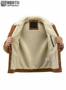 Veste chaude intérieure en laine à double revêtement Matériau de qualité supérieure avec logo personnalisé et design Veste unie décontractée Service OEM pour hommes - Product Image 6