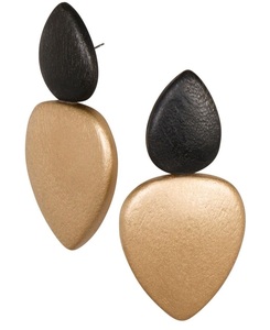 Pendiente de madera colorido de madera al por mayor de alta calidad, joyería pequeña de moda para regalo de mujer, diseño de tendencia de aspecto de lujo - Product Image 1