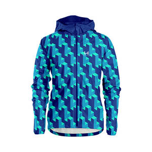 Veste de course légère en nylon 100% avec capuche, fermeture éclair, imperméable, respirante et coupe-vent, idéale pour le printemps - Product Image 1