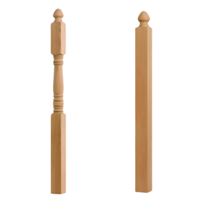 EFS Viet Nam Factory Carré Newel Post avec Bêche Caoutchouc Bois 4004S Moderne et simple pour tout escalier en bois - Product Image 1
