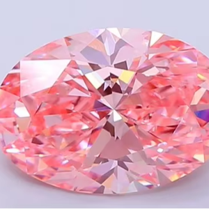 Oval 5.29ct Fancy Vivid Pink VVS2 Fabricación de joyas de diamantes cultivados en laboratorio CVD Diamond - Product Image 1