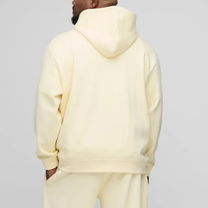 Sweat à capuche zippé personnalisé pour homme, tendance, en Spandex/Polyester, épais, couleur unie, épaules tombantes, confortable, collection automne - Product Image 4