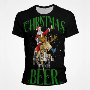 Camiseta de Navidad y Navidad unisex personalizada para hombre, Camiseta de algodón de primera calidad 100%, impresión gráfica de alta calidad - Product Image 6