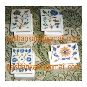 Boîtes à bijoux en marbre incrusté pour la décoration de la maison - Product Image 1